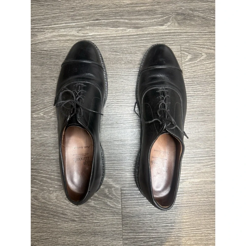 Allen Edmonds Park Avenue Mens 10.5 D  Black Leather Cap Toe Oxford Dress Shoes